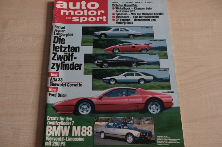 Deckblatt Auto Motor und Sport (15/1983)